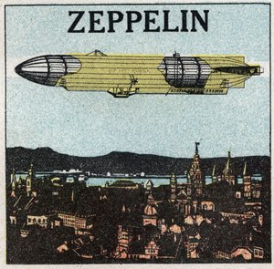 I palloni: zeppelin. Illustrazione anonima del 1925. da Anonymous Anonymous