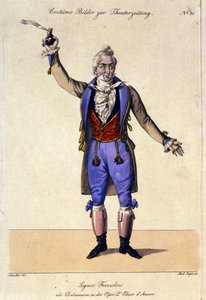 Il basso Giuseppe Frezzolini (1789-1861) interpreta il Dottor Dulcamara nell
