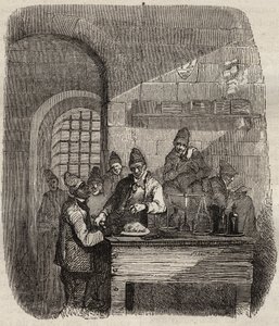 La mensa del Bagne di Brest nel XIX secolo. Incisione in "Histoire des bagnes depuis leur création à nos jours" (1877) di Pierre Zaccone (1817-1895). Collezione privata. da Anonymous Anonymous
