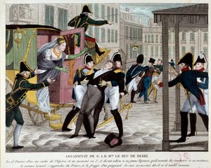 La morte di Carlo Ferdinando di Borbone, Duca di Berry (1778-1820) 13/02/1820 all