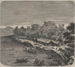 Il penitenziario Saint-Laurent a Cayenna (Guyana francese) nel XIX secolo. Incisione in "Histoire des bagnes depuis leur création à nos jours" (1877) di Pierre Zaccone (1817-1895). Colonia penale