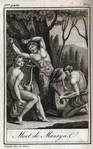 La punizione o morte di Marsia (La Punizione di Marsia) è punito per aver sfidato Apollo alla lira ed è sbaragliato dall