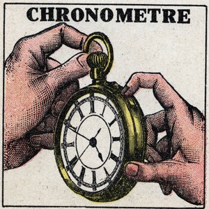 Tempo: un cronometro. Illustrazione anonima del 1925. Collezione privata. da Anonymous Anonymous