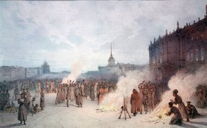 Lo zar Nicola I e i suoi soldati durante il 14 dicembre
