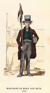 Un venditore di veleno per topi a Parigi nel 1845, incisione, collezione privata da Anonymous Anonymous