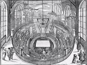 Veduta di un teatro anatomico probabilmente all
