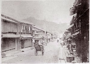 Veduta di una strada di un villaggio in Cina Fotografia dell
