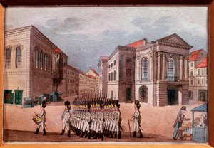 Veduta del Teatro Nazionale di Praga al tempo dell