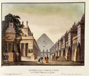 Veduta del tempio di Iside, scenografia per il balletto 