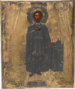 San Gran Principe Alessandro Nevsky, XIX secolo da Anonymous Russian icon painter