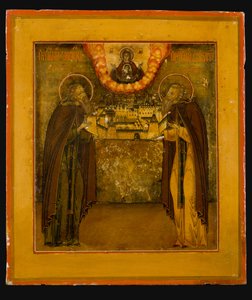 Santi Zosima e Savvatiy di Solovki da Anonymous Russian icon painter