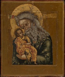 Simeone il Dio-Ricevitore, 1800 da Anonymous Russian icon painter