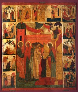 La Presentazione della Vergine Maria, XVI secolo da Anonymous Russian icon painter