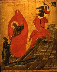 Il profeta Elia e il carro di fuoco da Anonymous Russian icon painter