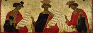 I Profeti Daniele, Davide e Salomone, c. 1497 da Anonymous Russian icon painter