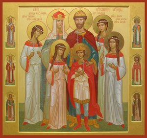 La famiglia uccisa dello Zar Nicola II, 2004-2007 da Anonymous Russian icon painter