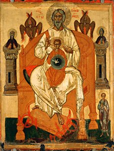 Trinità con i santi da Anonymous Russian icon painter