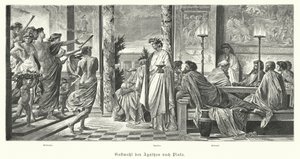 Banchetto di Agatone e Platone, Antica Grecia da Anselm Feuerbach
