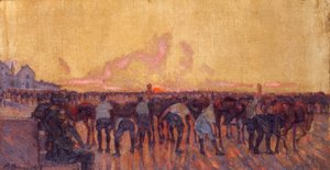 Cura dei cavalli da Anselmo Bucci