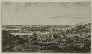 Una città in una valle da Anthonie Waterloo