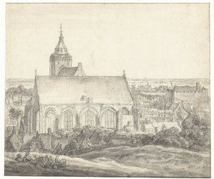 Chiesa di Buurkerk a Utrecht da Anthonie Waterloo