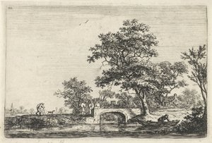 Figure presso un ponte di pietra