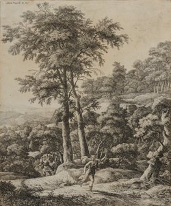 Paesaggio con cacciatrice