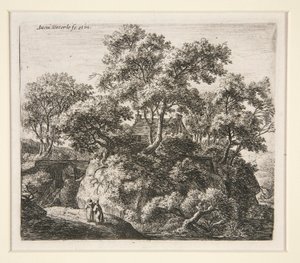 Paesaggio con due eremiti da Anthonie Waterloo