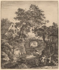 Paesaggio con la Circoncisione del Figlio di Mosè da Anthonie Waterloo
