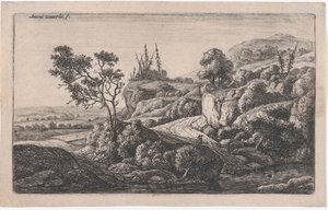Sentieri che conducono a un ruscello, XVII secolo da Anthonie Waterloo