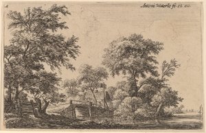 Assi attaccate a quattro alberi da Anthonie Waterloo