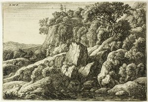 Paesaggio roccioso da Anthonie Waterloo
