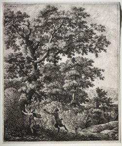 Sei grandi paesaggi verticali con scene dalle Metamorfosi di Ovidio: Pan e Siringa da Anthonie Waterloo
