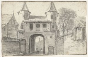 Porta della città di Amburgo (?), vista dall
