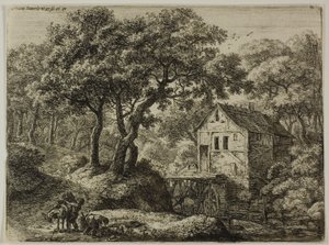 Il mulino nel bosco da Anthonie Waterloo