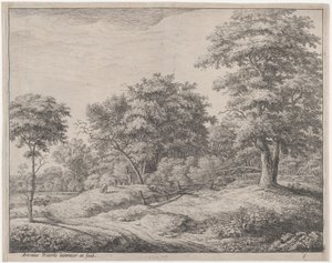 Il pastore addormentato su una piccola collina, 17° secolo da Anthonie Waterloo