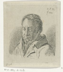 Uomo con occhi chiusi da Anthonie Willem Hendrik Nolthenius de Man