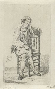 Uomo su una sedia da Anthonie Willem Hendrik Nolthenius de Man