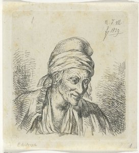 Vecchia donna verso destra da Anthonie Willem Hendrik Nolthenius de Man