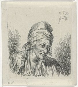 Vecchia donna verso destra da Anthonie Willem Hendrik Nolthenius de Man