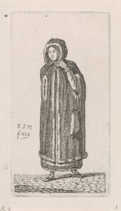 Donna con mantello da Anthonie Willem Hendrik Nolthenius de Man