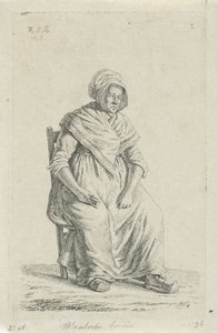 Contadina seduta della Vallonia da Anthonie Willem Hendrik Nolthenius de Man