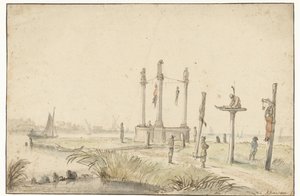 Campo di esecuzione ai margini di Volewijk da Anthonie van Borssom