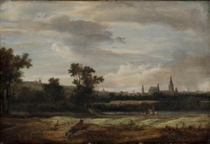 Paesaggio con vista verso una città da Anthonie van Borssom