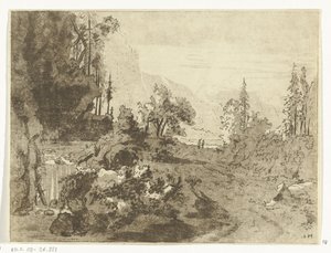 Paesaggio montuoso da Anthonie van den Bos
