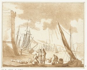 Veduta del porto da Anthonie van den Bos