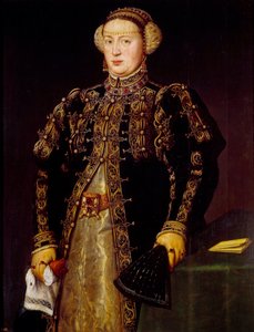 Ritratto di Caterina di Castiglia (1507-1578), moglie di Giovanni III di Portogallo da Anthonis Mor van Dashorst