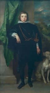 Principe Ruprecht del Palatinato con un cane