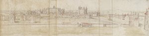 Palazzo di Hampton Court dal nord da Anthonis van den Wyngaerde