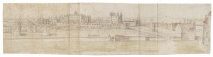 Palazzo di Hampton Court dal nord da Anthonis van den Wyngaerde
